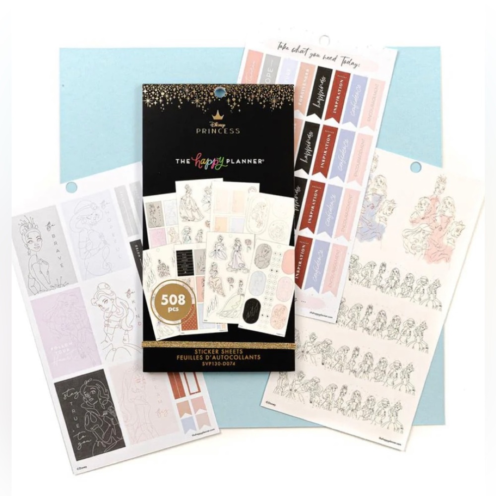 Brand New The Happy Planner Disney Princess Elegance sticker book